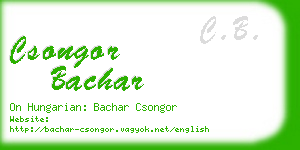 csongor bachar business card